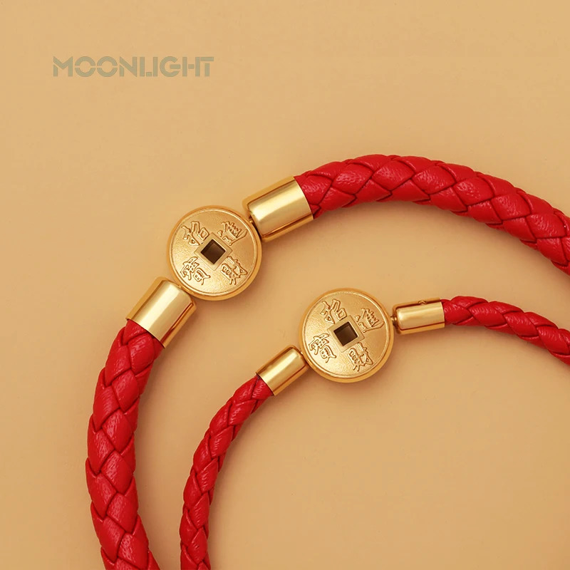 Vintage Gold Color Coins Bracelet for Women Genuine Braided Leather Bracelet 9 Colors Fashion Accessories Female Jewelry Gifts 250712