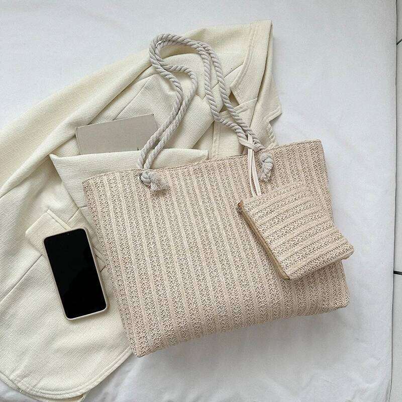 Fashion Large Capacity Straw Tote Designer Women Handbags Handamde Woven Summer Beach Bag Casual Bali Big Purse