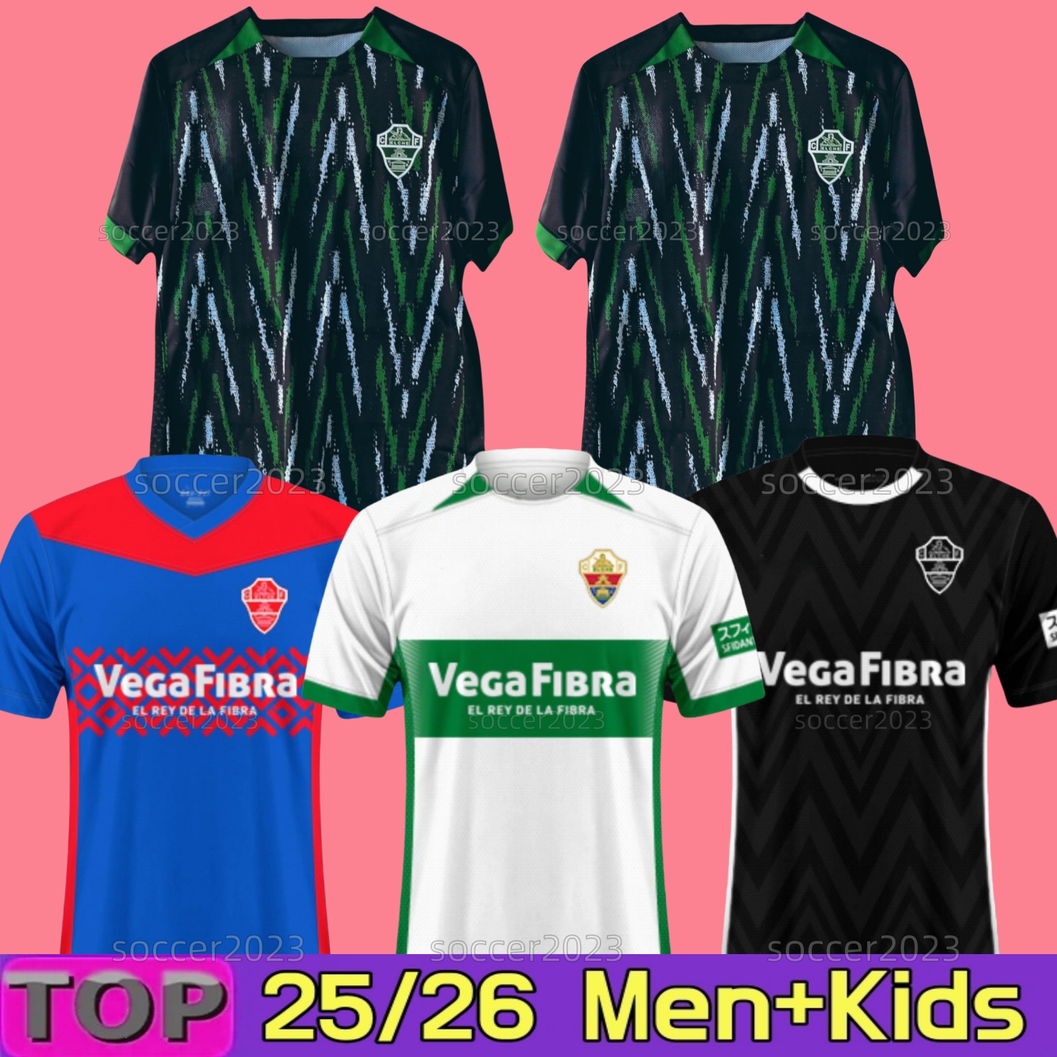 2025 2026 Camisetas De Futbol Elche CF Soccer Jerseys RAUL GUTI LUCAS BENEDETTO For Men kids kit 25 26 Home Away Football Shirt Uniforms PASTORE PERE MILLA IVAN MARCONE
