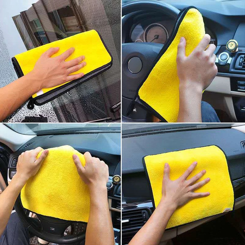 20 thickened microfiber car cleaning towel cloths with high water absorption suitable for car washing waxing polishing cleaning drying and household c