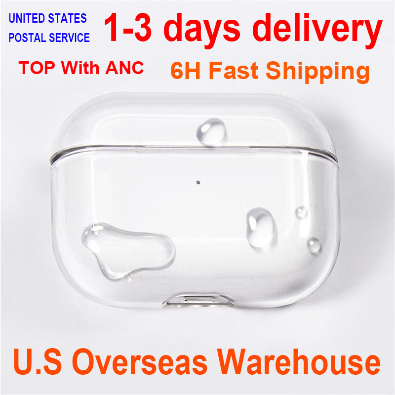 USA Stock For Apple AirPods pro 2 airpodspro2 3rd airpod 4 5A Top ANC earphones Solid Silicone Cute Protective Headphone Cover Apple Wireless Charging Box 3nd 2nd Case