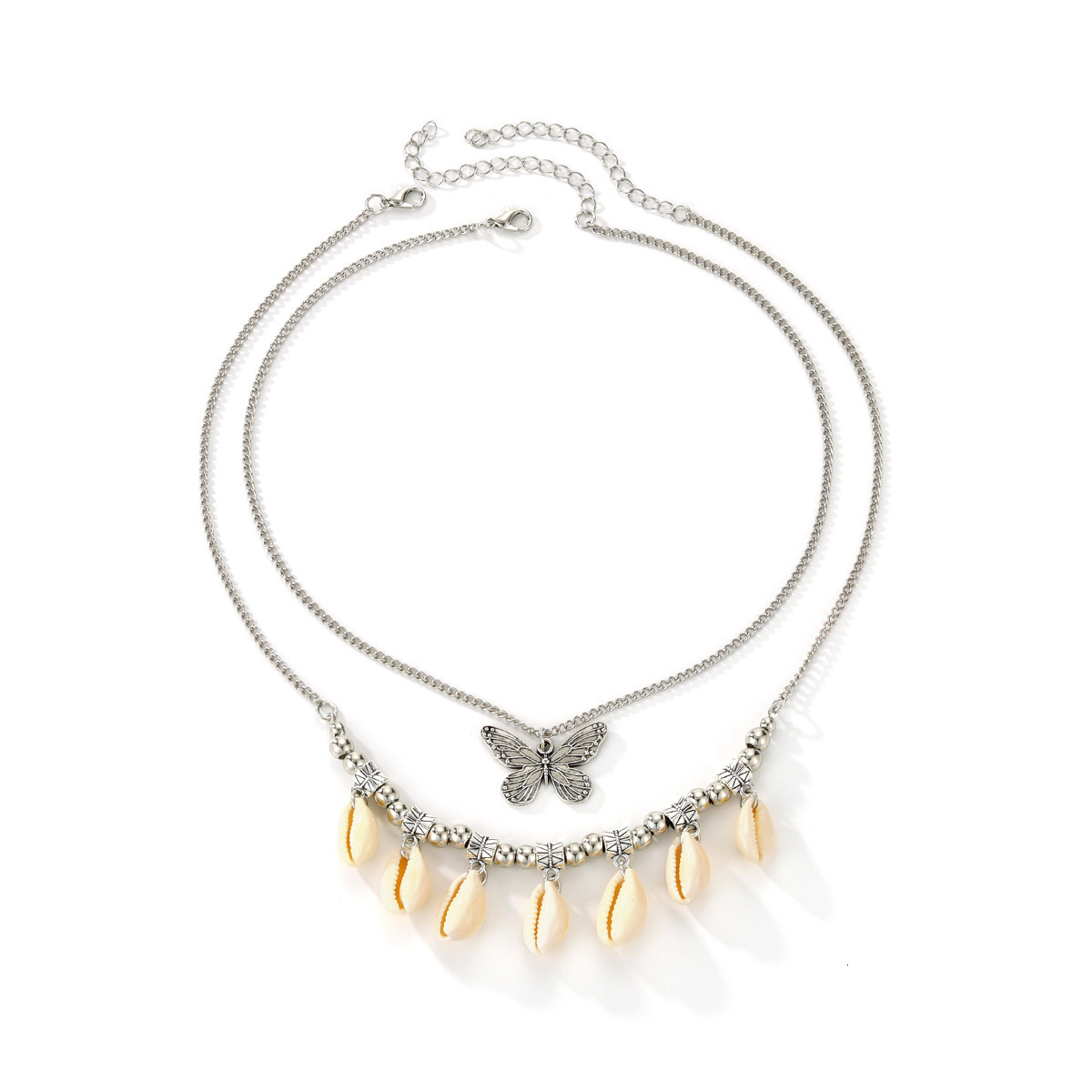 Luxury Jewelry Designer Jewelry European And American Cross-border Vintage Bohemian Pearl Shell Necklace INS Niche Design High-end Clavicle Chain
