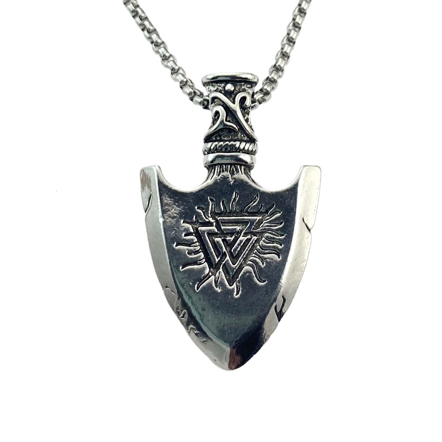 Luxury Jewelry Designer Jewelry European And American Stainless Steel Necklace Jewelry Retro Nordic Arrow Alloy Pendant Hip Hop Men's Necklace Tr