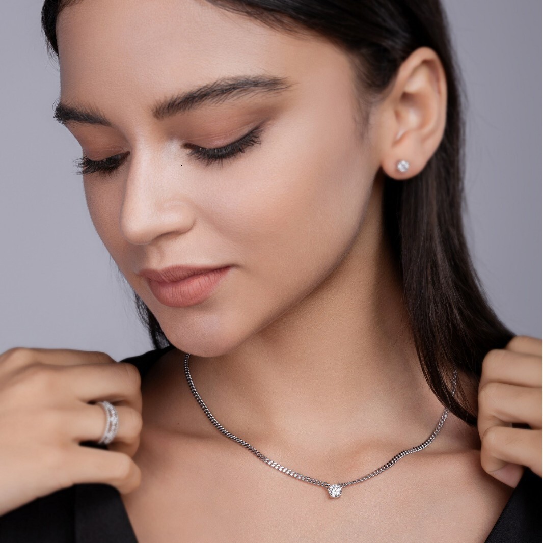 Luxury Jewelry Designer Jewelry Amazon Cross-border Moissanite Necklace Hot-selling Wholesale 925 Sterling Silver High-end Men's Pendant Necklace