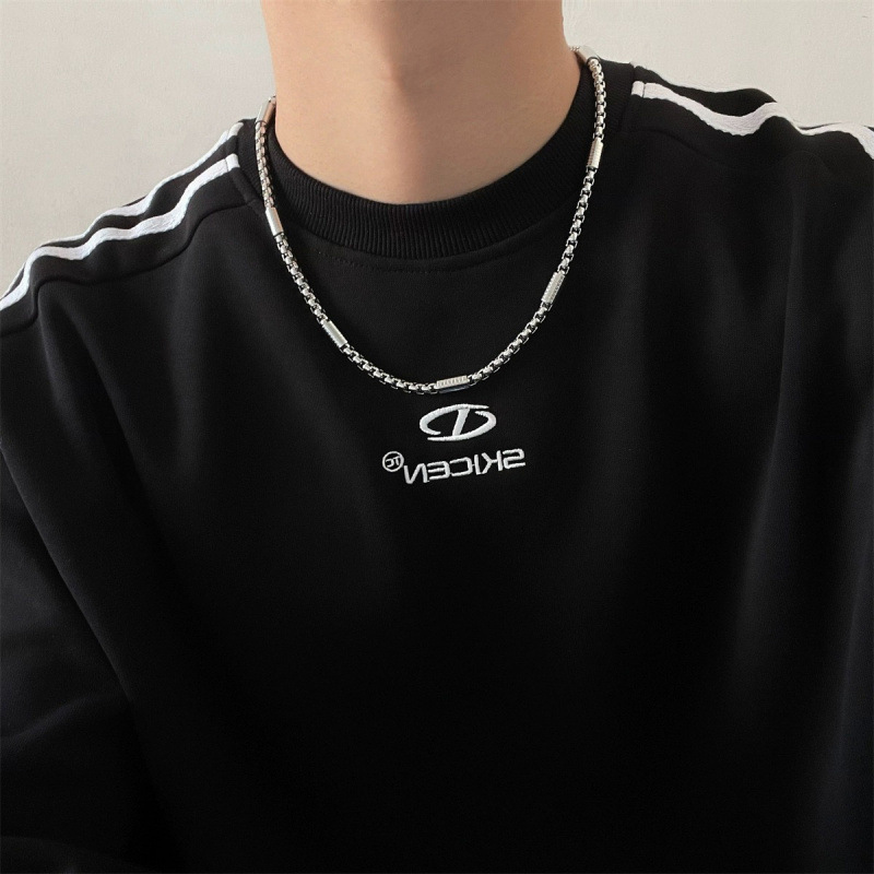 Luxury Jewelry Designer Jewelry Cross Titanium Steel Non-fading Necklace For Men, Light Luxury Hip-hop Punk Chain, Versatile High-end Clavicle Chain T