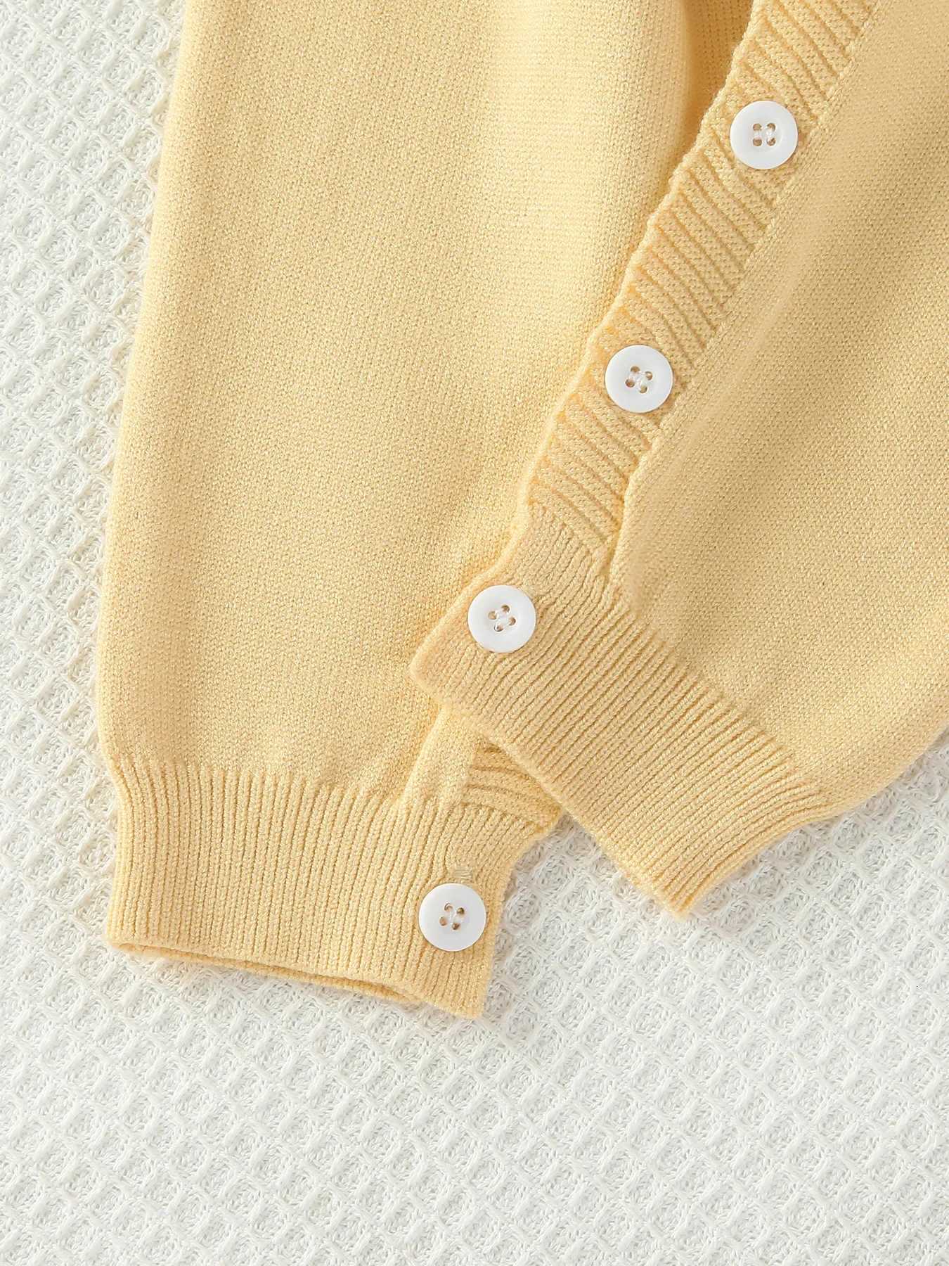 Spring Autumn Baby Girl Knitted Romper Cute Bow Ruffles Soft Crawling Friendly Side Bottom Buttons Onesie Z250712