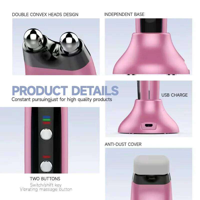 EMS Beauty Device Wrinkle Skin Tighten RF Hot Compress Massager Remove Dark Circles Eye Massage Instrument