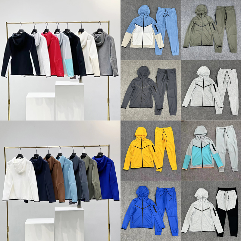 Designer Tracksuit Men Thick Tech Fleece Pants Sportswear Hoodies Jackets Space Cotton Trousers Womens Bottoms Joggers Man Running Jacket Muti Mens Sports