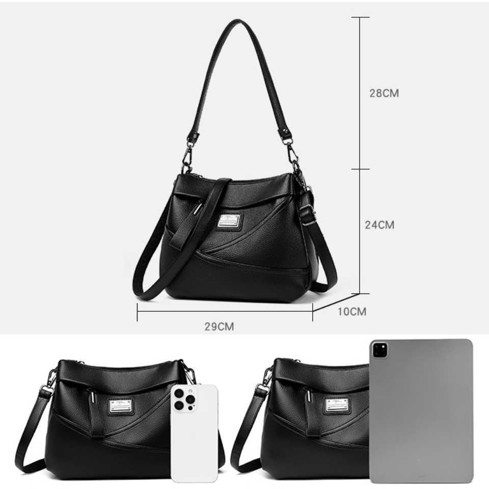 KAIDIFEINIROO Kangaroo Brand Pu Leather Luxury Handbags Women Bags Designer Three Layers Shoulder Crossbody Bag Large Capacity