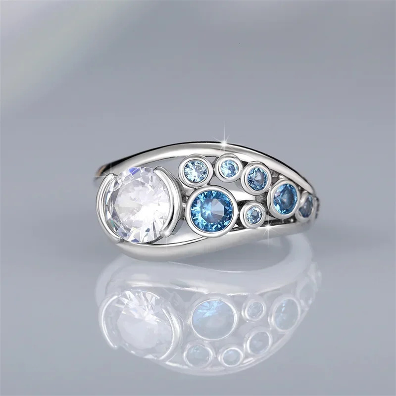Specialinterested Colorful Cubic Zirconia Rings for Women Unique n Female Wedding Anniversary Party Fashion Jewelry 250704