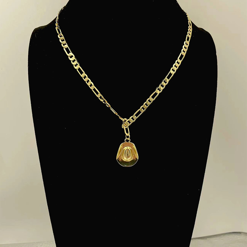 Luxury Jewelry Designer Jewelry European And American Cross-border Simple Western Cowboy Hat Necklace Niche Retro Trend Cowboy Boot Pendant Versatile