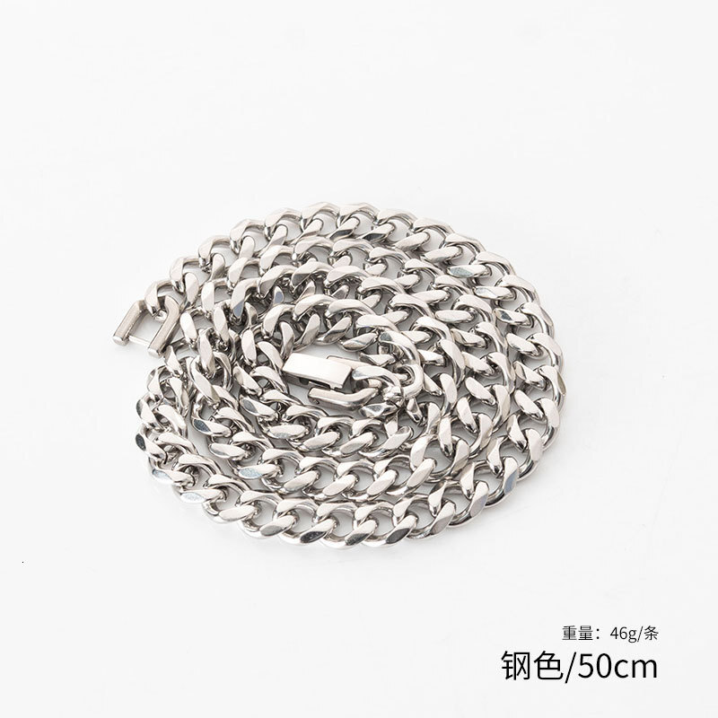 Luxury Jewelry Designer Jewelry European And American Fashion Stainless Steel Square Buckle Six-sided Magic Titanium Steel Necklace For Trendy Chain W