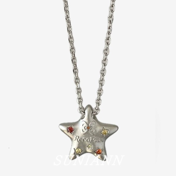 Luxury Jewelry Designer Jewelry Dopamine Zircon Star Pendant Necklace For Women Sweet Cool Minimalist Style Long Sweatshirt Chain Accessory Versatile