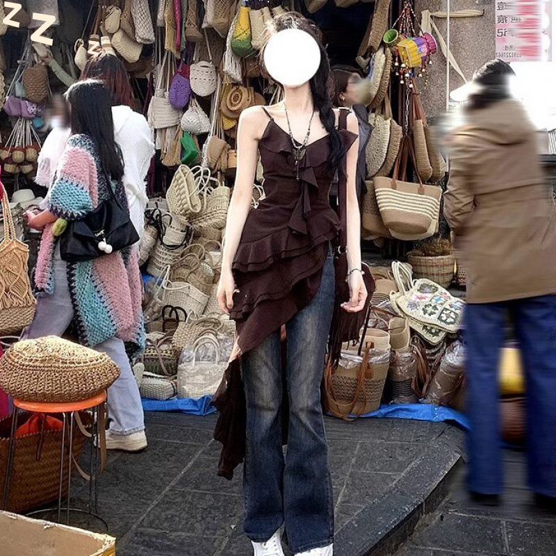 Summer New Women's Skirt Travel Style Dress Summer New Fashion Bohemian Style Holiday Belt Long Dress New Fashion Luxury Designer Women's Sk