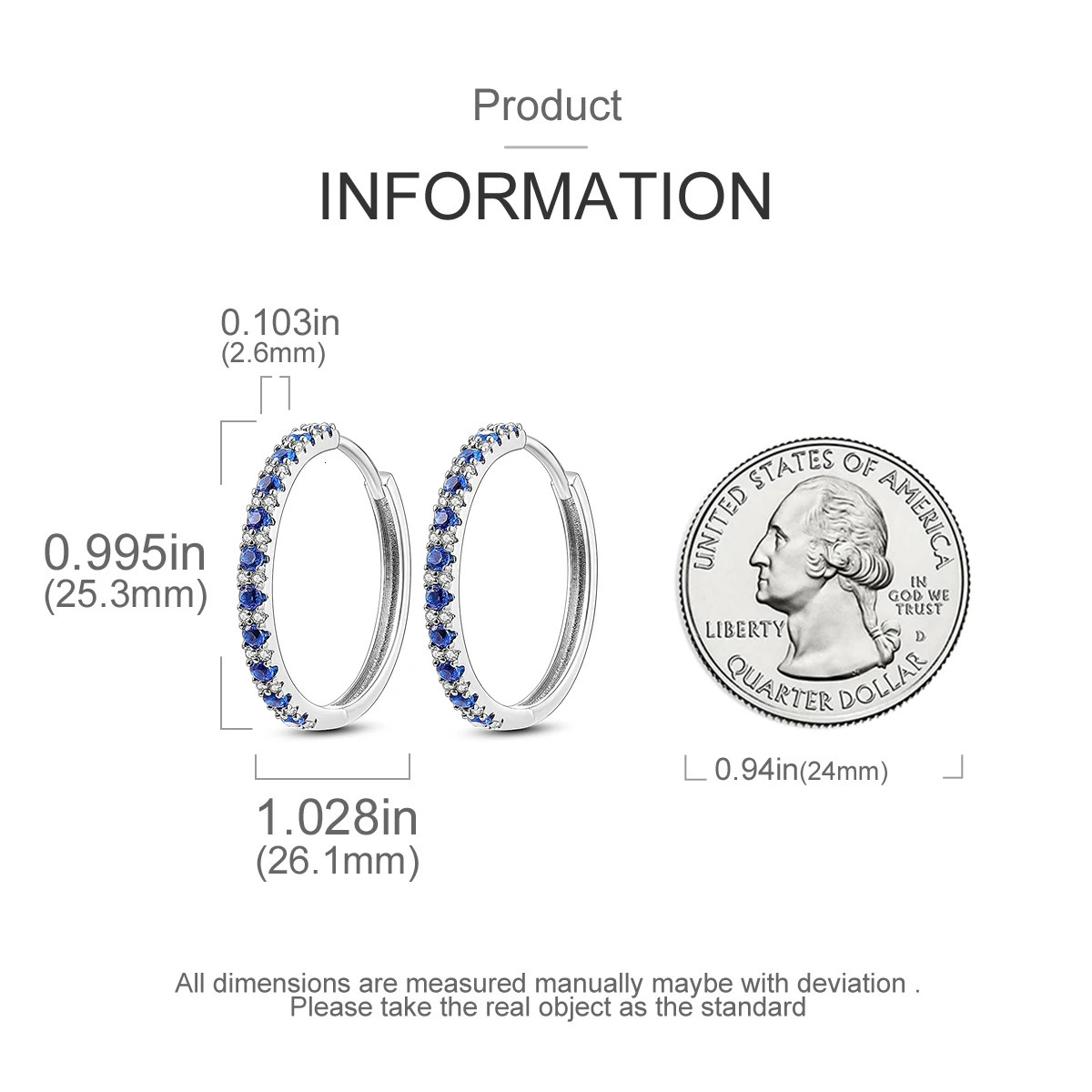 CYCUFF 925 Sterling Silver Aquamarine Big Round Hoop Earring Zircon Trend 2025 Woman Girls Wedding Party Fashion Womens Earring 250708