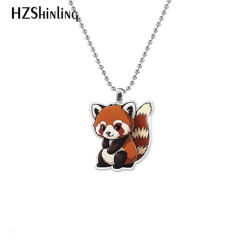 2023 Cartoon Red Panda Acrylic Necklace Pendants Charms Resin Epoxy Handmade Crafts Jewelry Gifts W250712