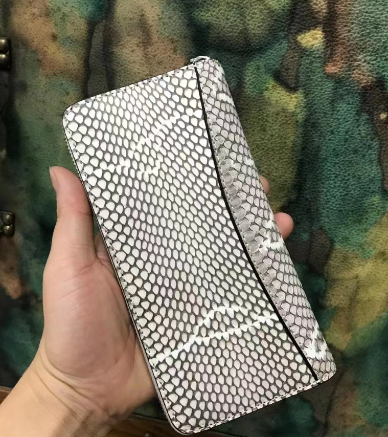 Hot Selling New Designer Snakeskin Men's Wallets Fashion Genuine Leather Zipper Wallet Leisure Large Capacity Clutch Bag 50 Designer Bags