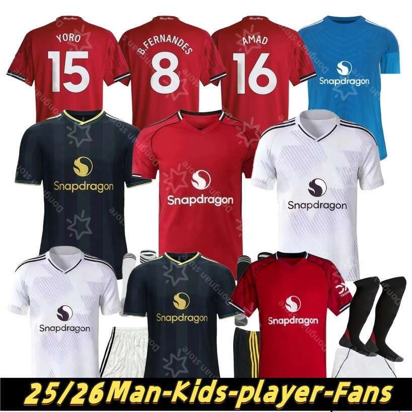 25 26 CUNHA AMAD GARNACHO DE LIGT Soccer Jerseys HOJLUND MAINOO MOUNT fans player 2025 2026 man kids kit MARTINEZ CASEMIRO RASHFORD B. FERNANDES UNTED football