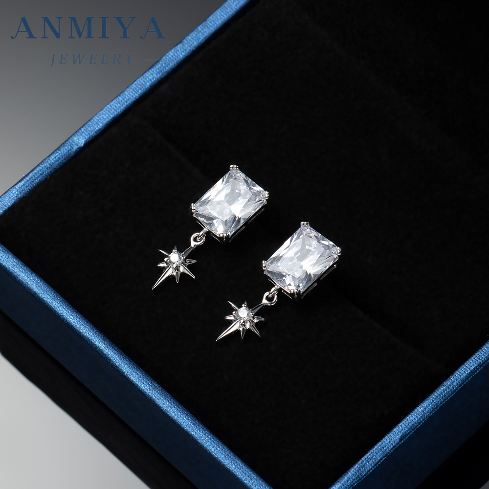 New tide Geometry Zircon Star Stud Earrings New Stye 2024 Hot Sale Dangling Rhinestone Earrings for Women