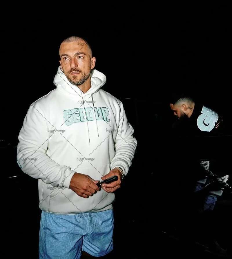 American Retro Letter Embroidered Hoodie Men Trendy Hip-hop Casual Streetwear Women High Street Haruku Oversized Sweatshirt