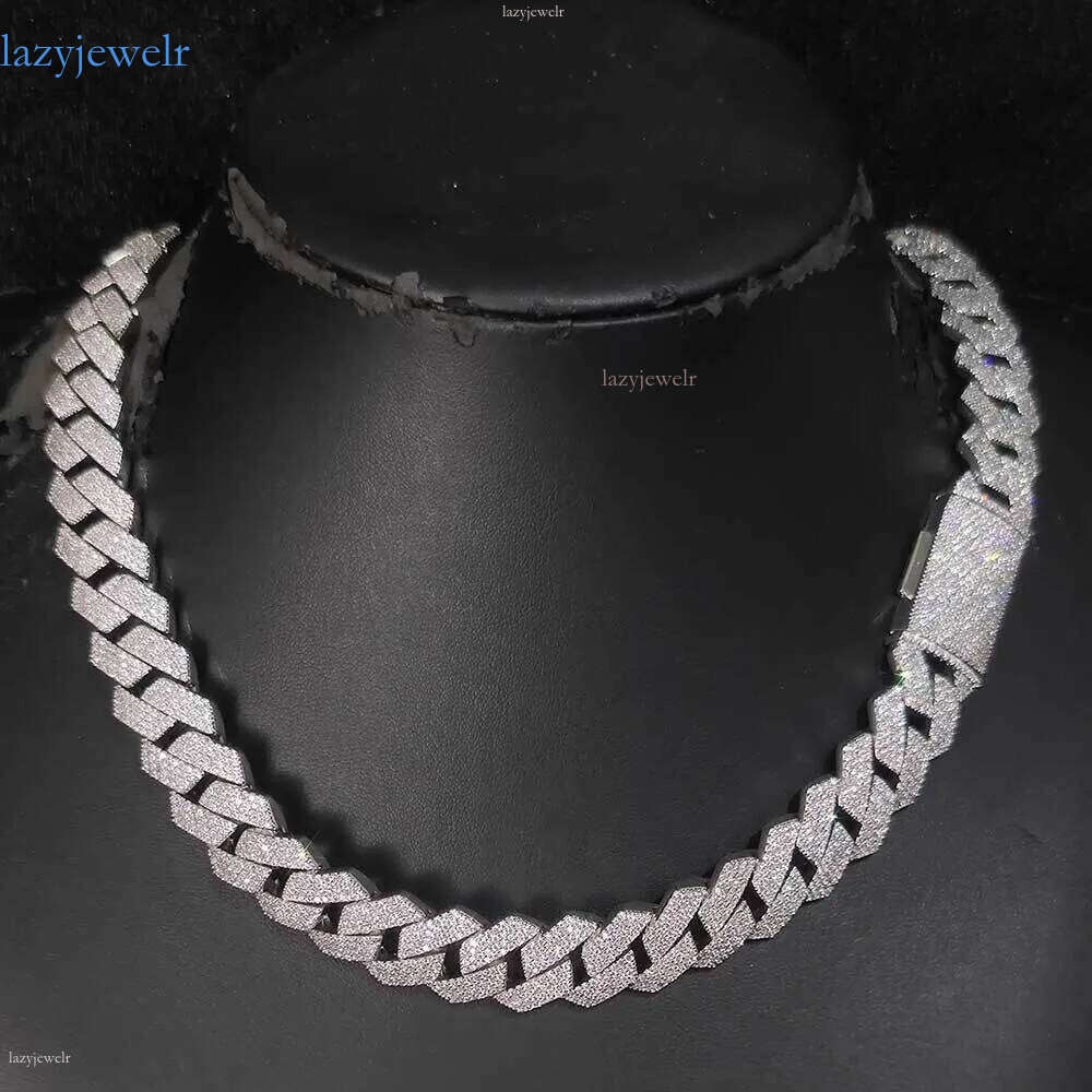 15MM 4 Rows GRA Certified Jewelry Sier Chain Round Cut VVS Moissanite Dia Cuban Necklace Bracelet Gift