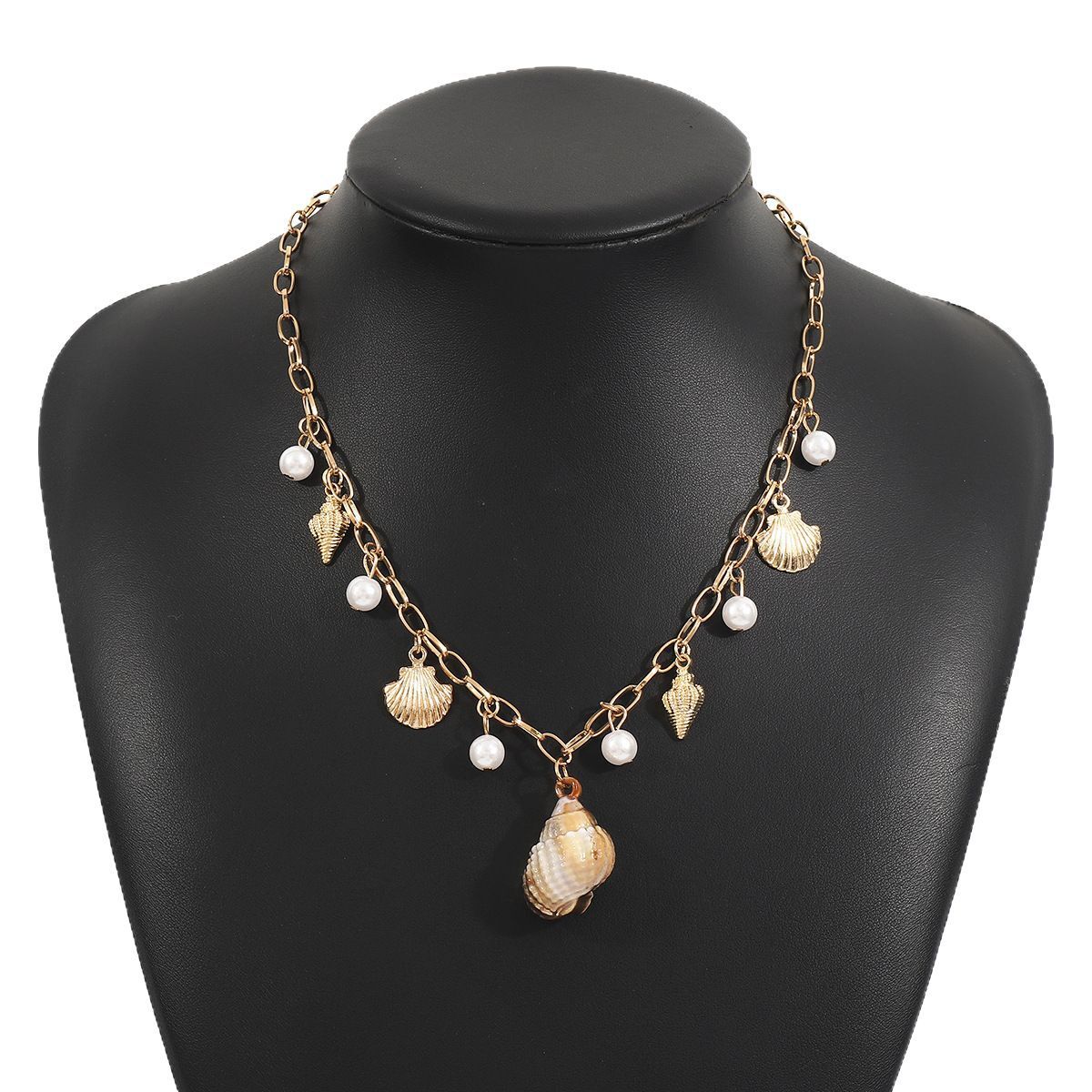 Luxury Jewelry Designer Jewelry N12517 European And American Cross-border Ocean Style Pearl Tassel Necklace Beach Starfish Shell Pendant Jewelry