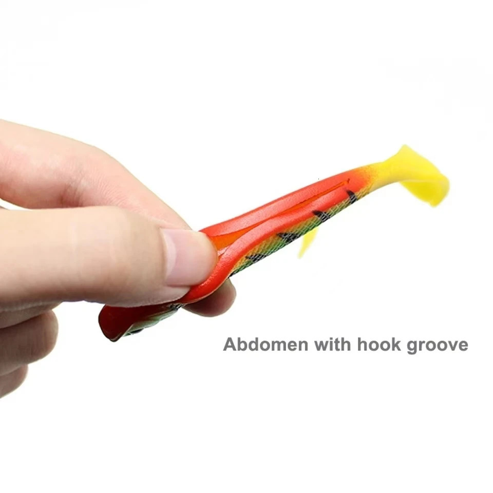 4PCS Jigging Wobblers Fishing Lure 125cm 55g shad Ttail soft bait Aritificial Silicone Lures Bass Pike 250708