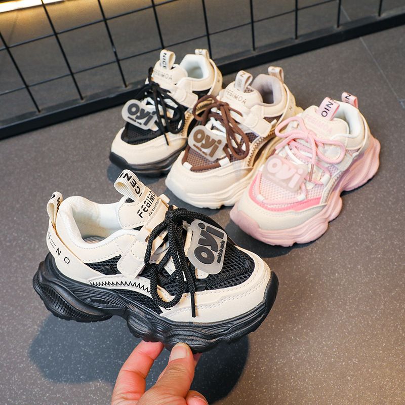Kids Sport Shoes Autumn Boys Mesh Children Sneakers Girls Casual Sports Shoes Non-Slip Running Toddler shoes With Large Sizes US6C-US5Y 000274