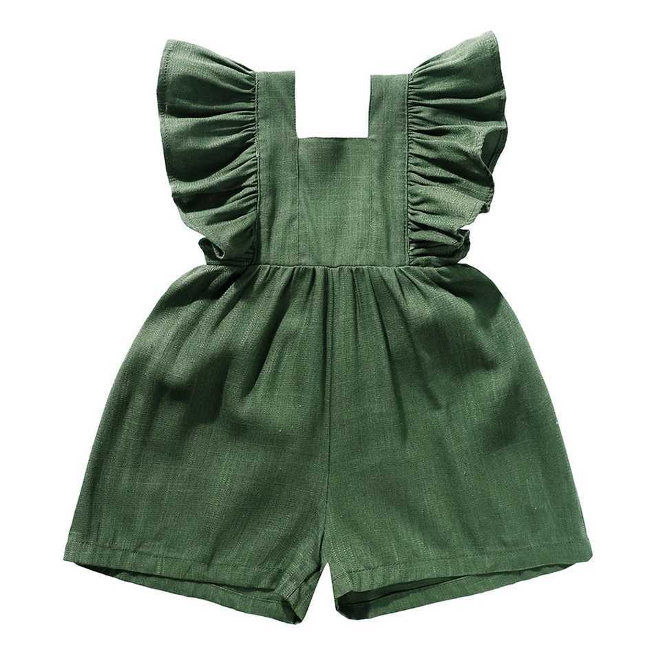 Baby Girl Clothes Rompers Summer Solid Infant Shorts Jumpsuit Baby Newborn Items Adjustable Strap Bodysuit Kids Climbing Outfit Z250712