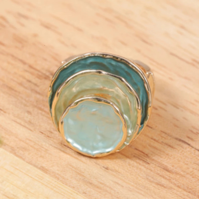 Vintage Bohemian Geometric Triple Round Ring Womens Niche n Ethnic Style Holiday Party Accessories Jewelry Gifts 250708