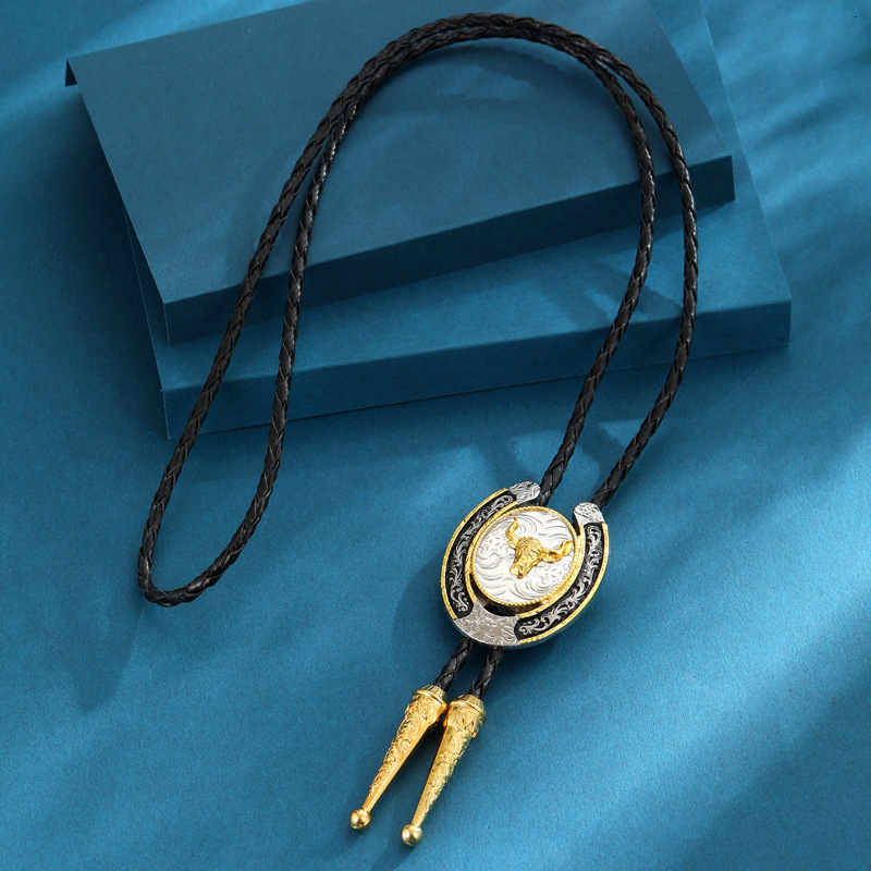 Luxury Jewelry Designer Jewelry Fashion Trend Letter Pendant Necklace For Men Horseshoe U-shaped Neck Rope Creative Design New Tie Necklace Cross-bord