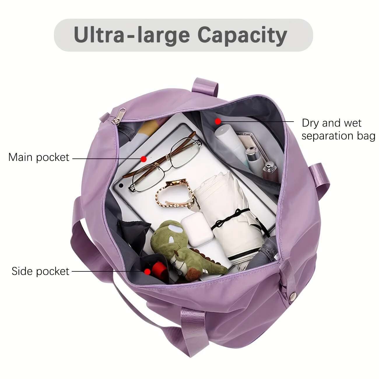 5 Ways To Carry Expandable Sports Tote Fiess Bags, Travel Lage Totes, Weekend Overnight Bags With Wet Pockets