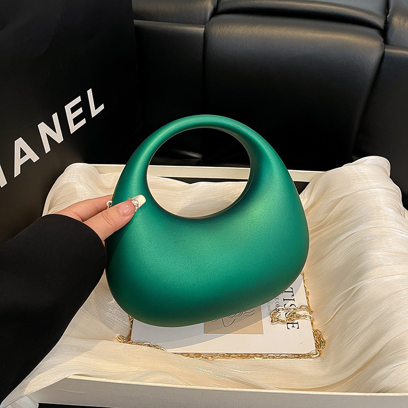 Luxury Brand Designer Bag Cross-Border Acrylic Bag 2025 New Fashion European And American Clutch Bag Personality Crescent Socialite Chain Crossbody Ev