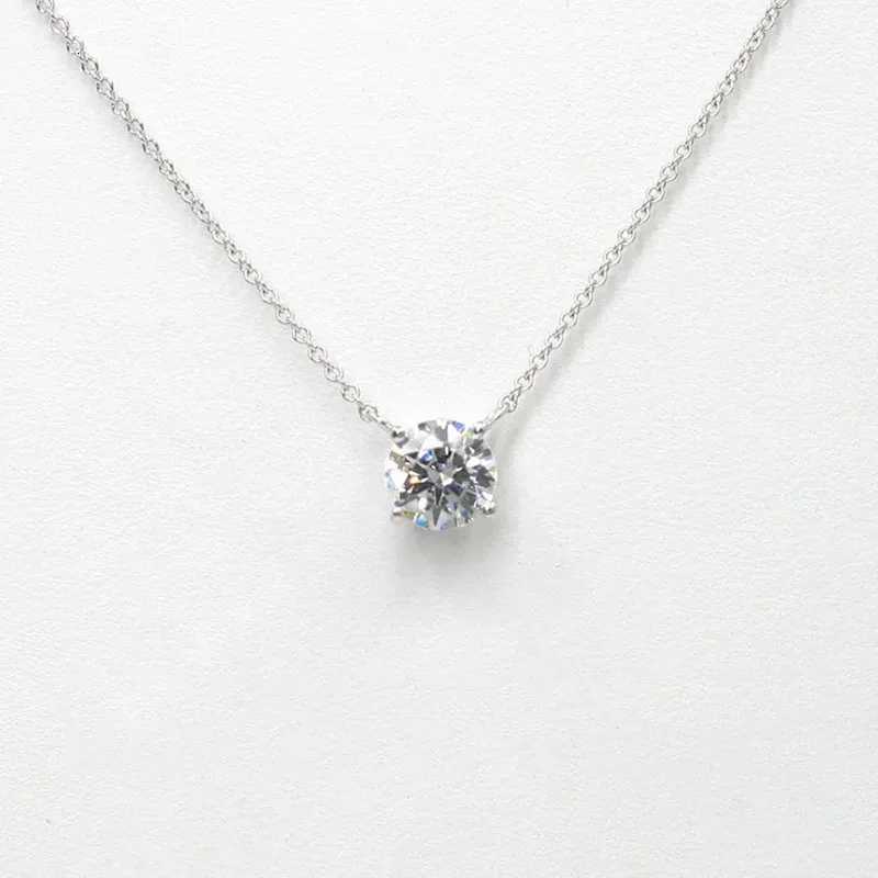1CT 2CT 3CT Moissanite Pendant Necklace For Women 925 Silver Chains Solitaire Drop Necklaces Bridal Fine Jewelry W250712