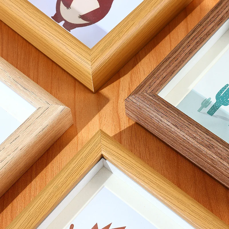 Wooden Square Photo Stand, Storage Frames for Wedding Party, Picture Frame, Home Decor Gift, 10x10cm, 20x20cm H260306
