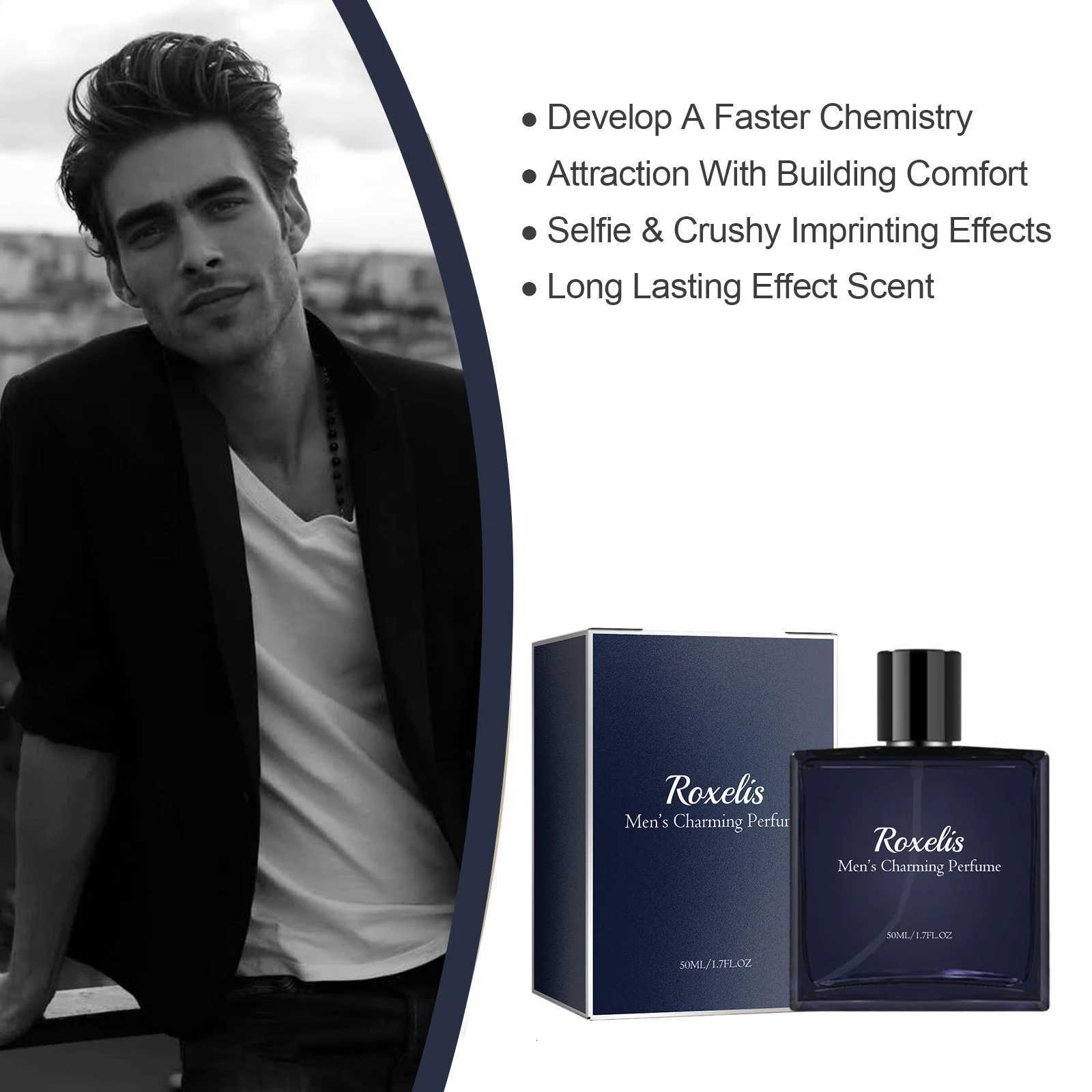50ml Men Glamor Perfume Spray Cologne Light Fragrance Fresh Pheromone Romantic Couple Dating Gentleman Charming Perfume Z250809