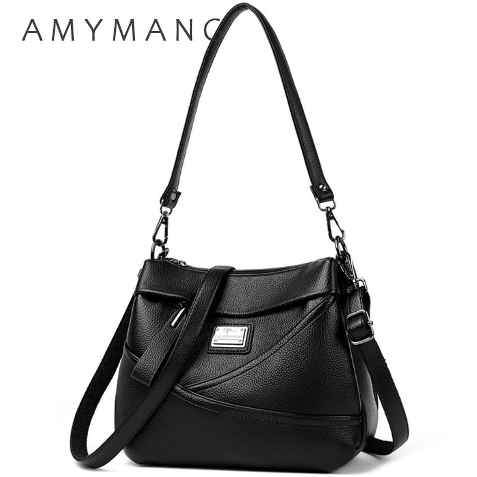 KAIDIFEINIROO Kangaroo Brand Pu Leather Luxury Handbags Women Bags Designer Three Layers Shoulder Crossbody Bag Large Capacity