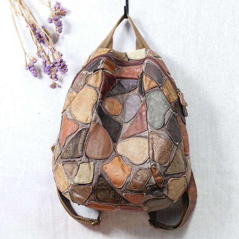 Retro Genuine Women's Backpacks Casual Handmade Design Handbags Top Layer Leather Backpackage Shoulder Bags