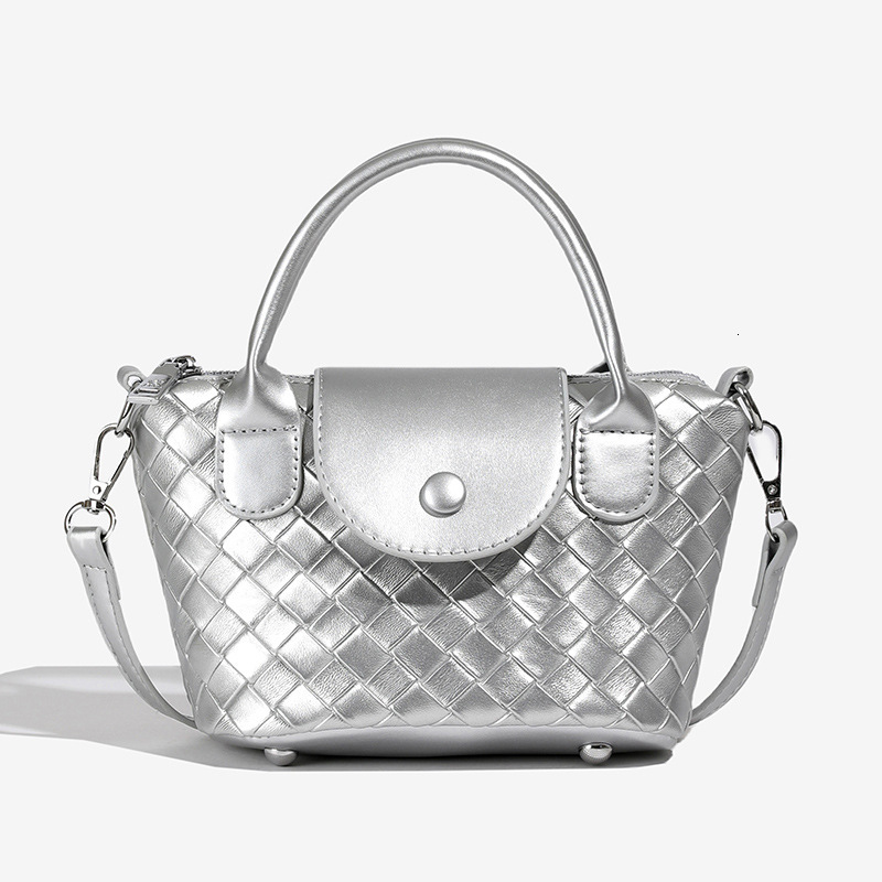 Luxury Brand Designer Bag Early Autumn New Imitation Woven Women's Bag Dumpling Bag High-Quality Texture Handbag Versatile Shoulder Crossbody Bag