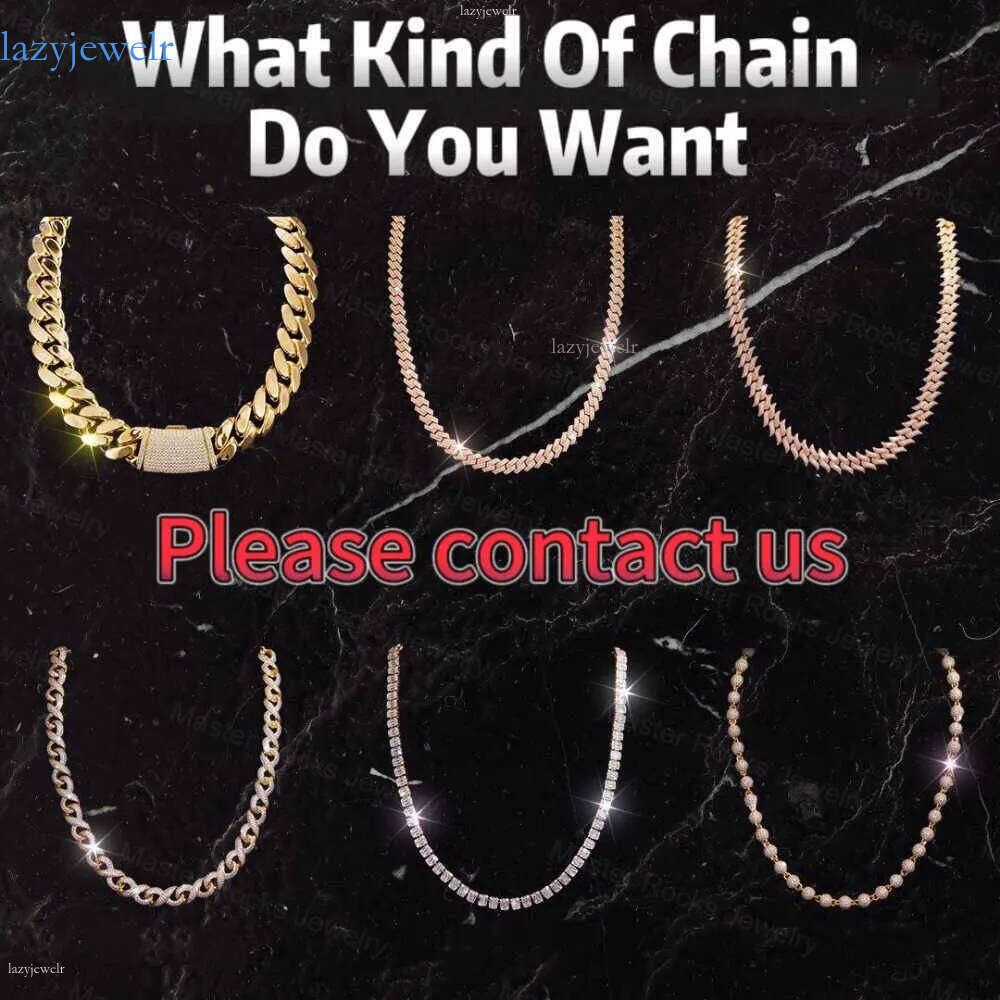 Hot Selling 10MM Miami Sterling Sier Iced Out Hiphop Custom Moissanite Cuban Link Chain