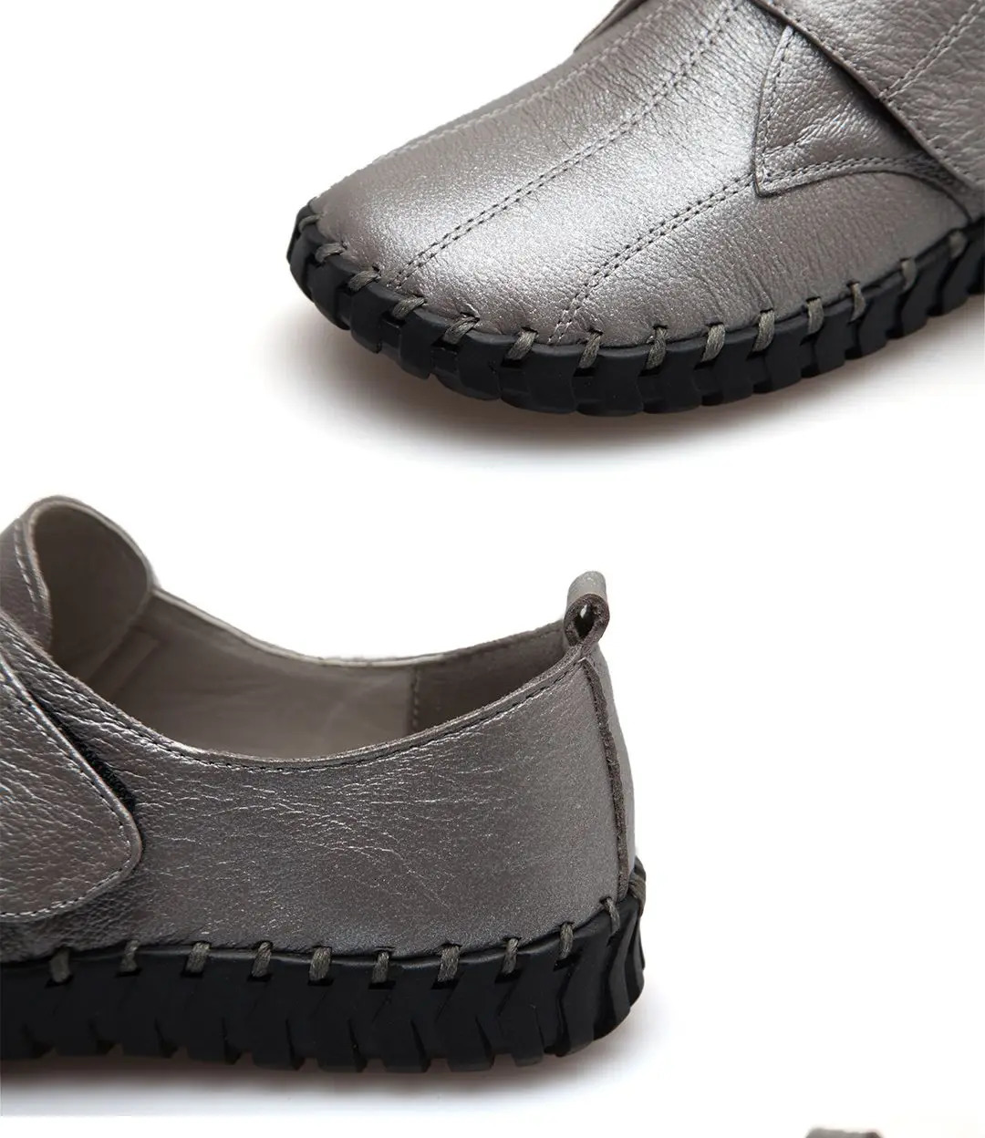 Genuine Leather Shoes For Woman Autumn Flats Female Hook Loop Orthopedic Shoes Big Size 42 Womens Loafers Ladies Blue Moccasins 250707