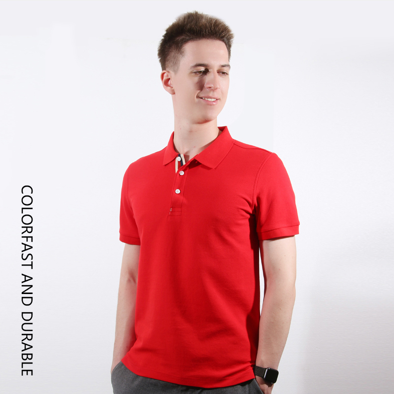 Double bead cotton polos High-end business iron-free cotton polo shirts for men and women with the same work clothes unit company tooling cultural shi