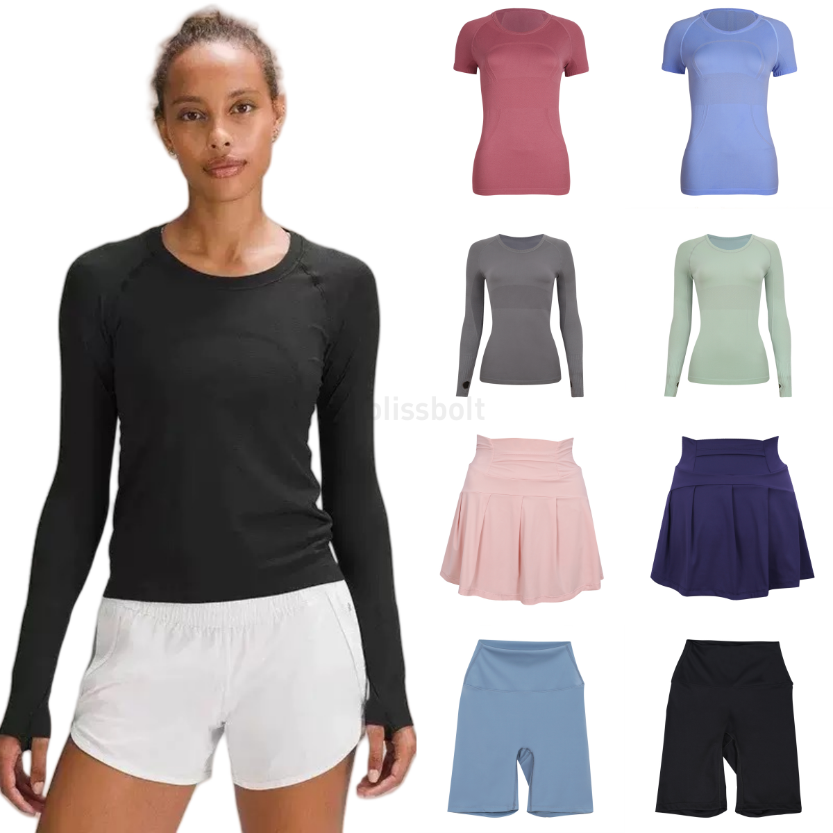 Yoga Women T Shirts Short Long Sleeve Skirt define Waist Tight Quick-drying Gym Sportswear Luluitys Lemonize jaket TShirts shorts skirts Luluitys Lemonize sets