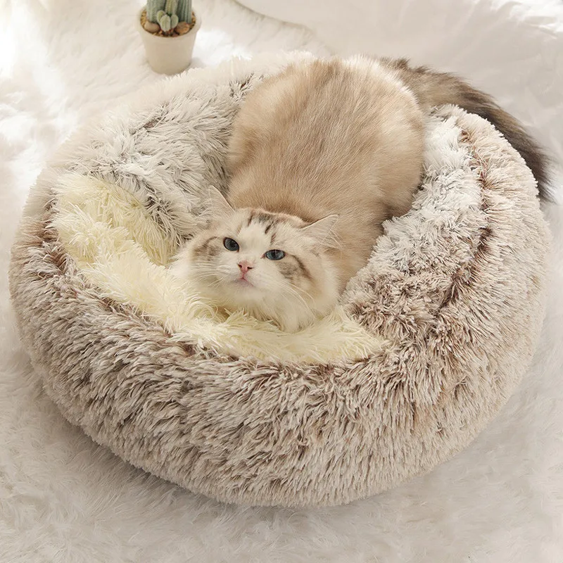 Plush, warm and soft pet mattress - semi enclosed shell style bed, suitable for both cats and dogs, comfortable semi enclosed cat/dog sofa bed