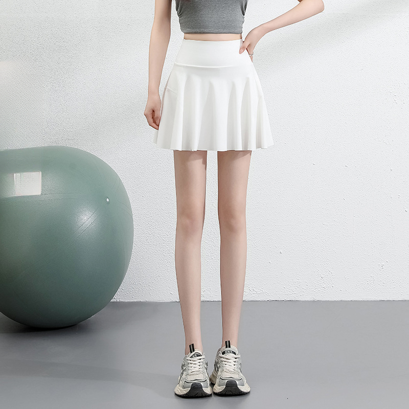 New Women's Half Skirt Solid Color Sports Skirt Half Skirt Women's New Summer Tennis Yoga Skirt Pants A-line Skirt Tight Skirt New Designer 