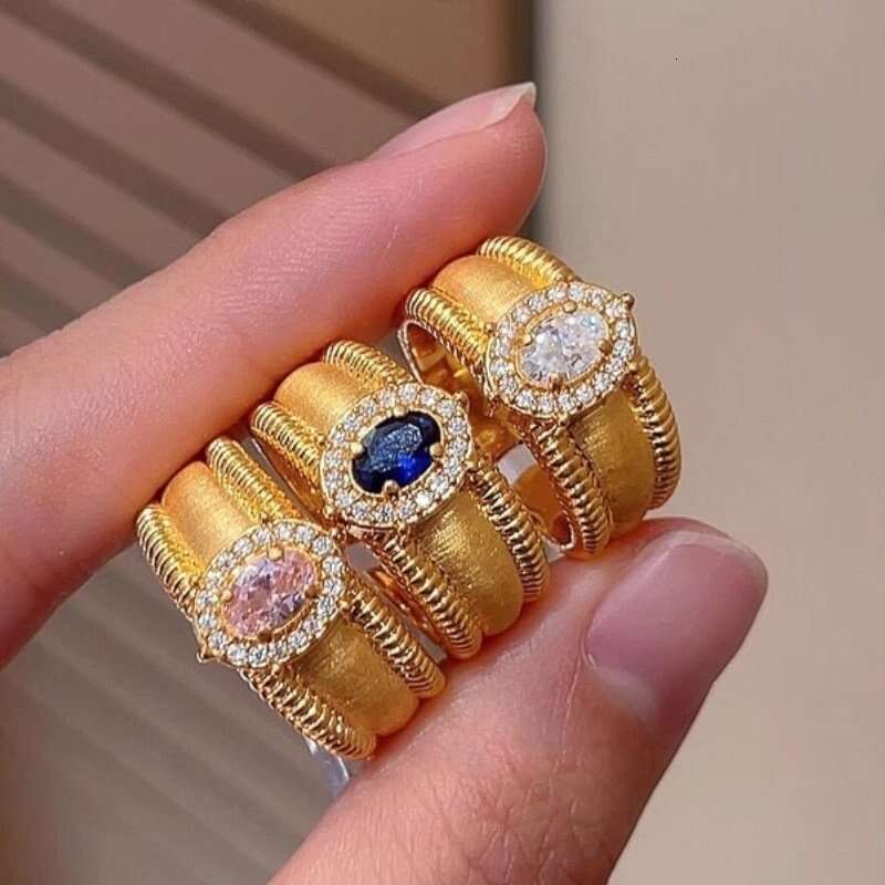 S Pure Silver Vintage Flash Diamond Wide Brushed Beaded Ring for Women