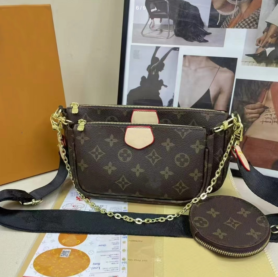 Top 3pcs set Women Classic Luxury designer handbag Pochette Felicie Bag Genuine Leather Shoulder Clutch Tote Messenger Purse Crossbody Bag
