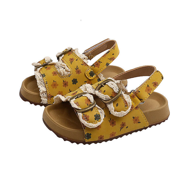 Baby Cork Beach 2025 Summer New Korean Style Girls' Fashionable Princess Sandals Children's Casual Shoes