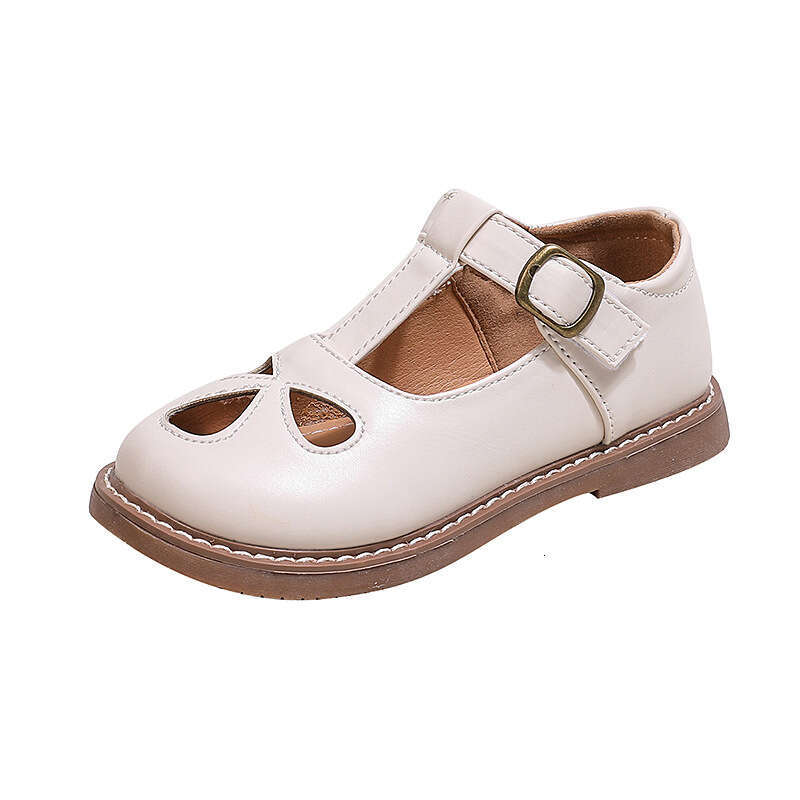 Girls' Little Leather 2024 Spring Summer New Korean Children's Grandma Shoes Kids' Hollow Casual Sandals