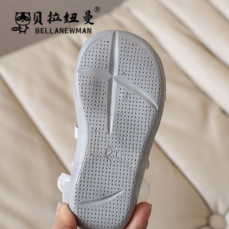 Children's 2025 Summer New Kids Sports Sandals Girls Lace Trim Single Mesh Shoes